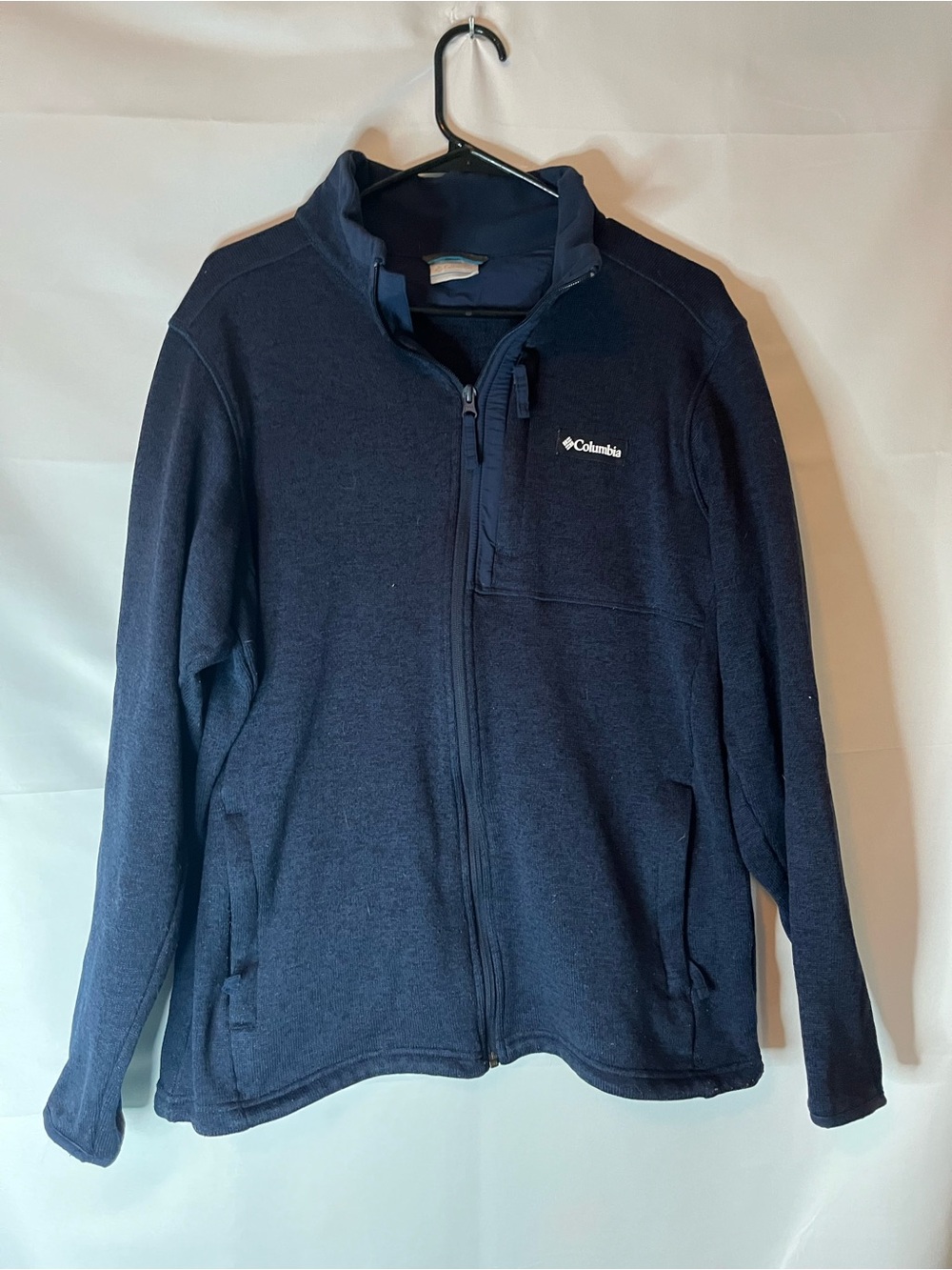 Columbia Men's Navy Blue Full-Zip Fleece  Jacket